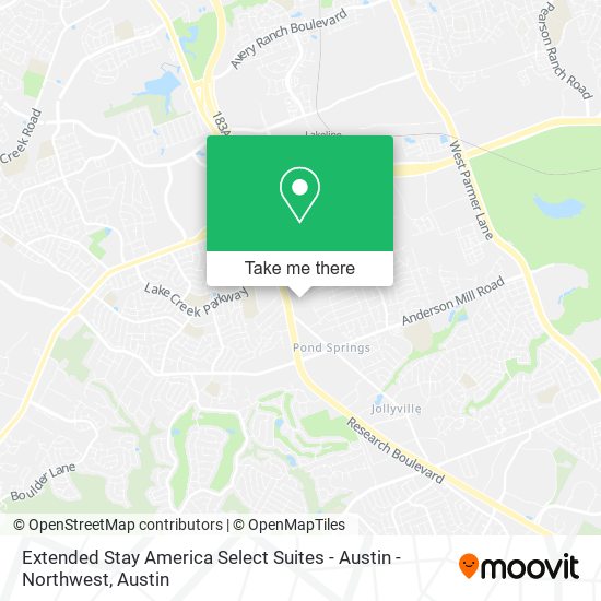 Mapa de Extended Stay America Select Suites - Austin - Northwest