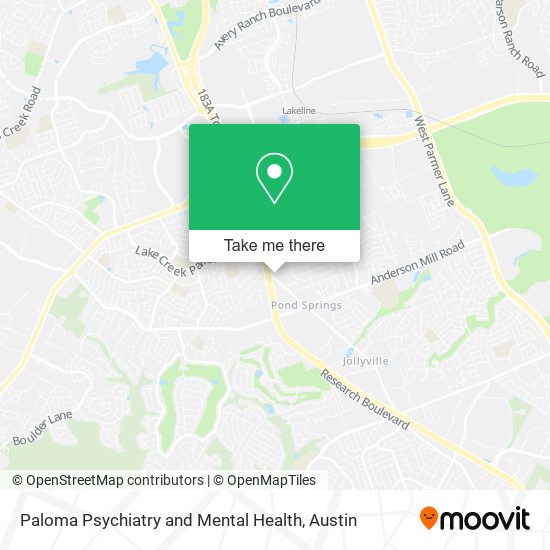 Paloma Psychiatry and Mental Health map