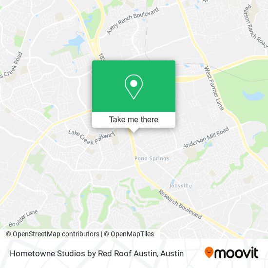 Hometowne Studios by Red Roof Austin map