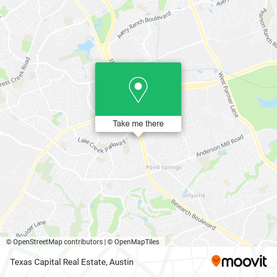 Texas Capital Real Estate map