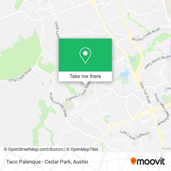 Mapa de Taco Palenque - Cedar Park