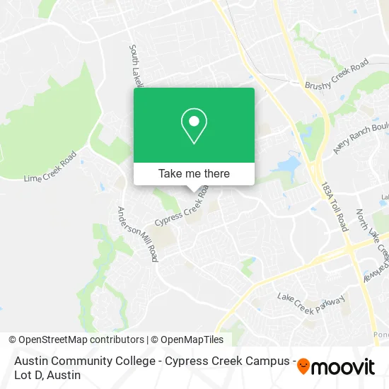 Austin Community College - Cypress Creek Campus - Lot D map