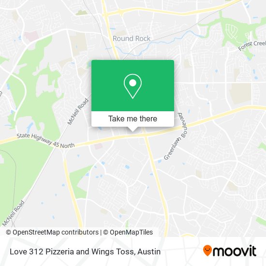 Love 312 Pizzeria and Wings Toss map