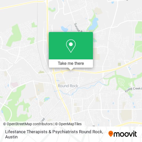 Lifestance Therapists & Psychiatrists Round Rock map