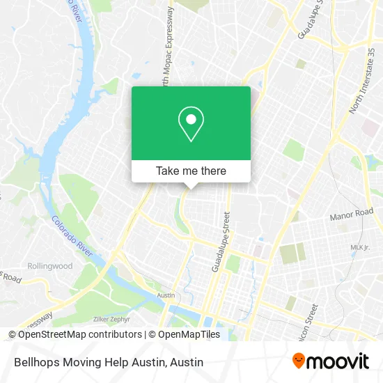 Bellhops Moving Help Austin map