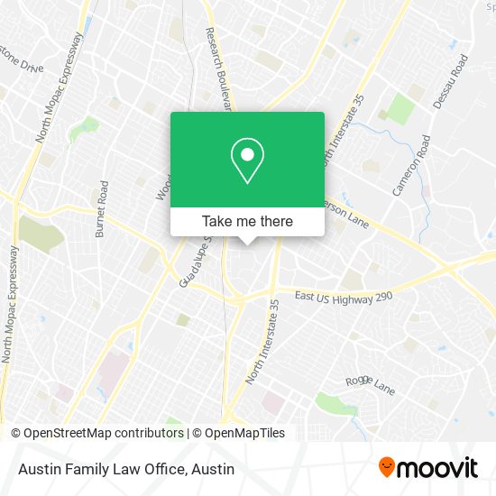 Austin Family Law Office map