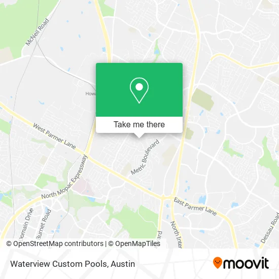 Waterview Custom Pools map