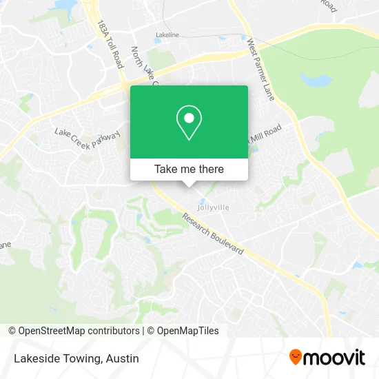 Lakeside Towing map