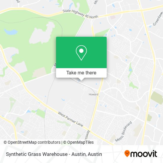 Synthetic Grass Warehouse - Austin map