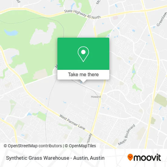 Synthetic Grass Warehouse - Austin map