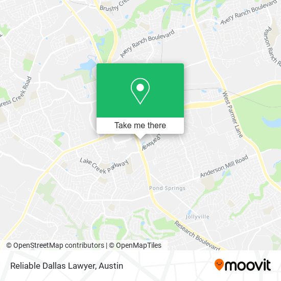 Reliable Dallas Lawyer map