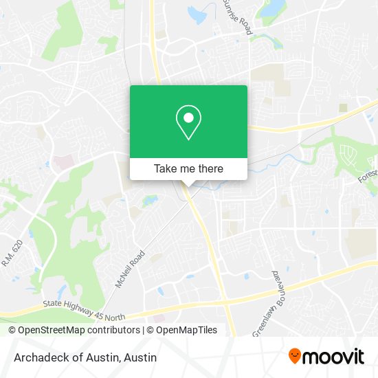 Mapa de Archadeck of Austin