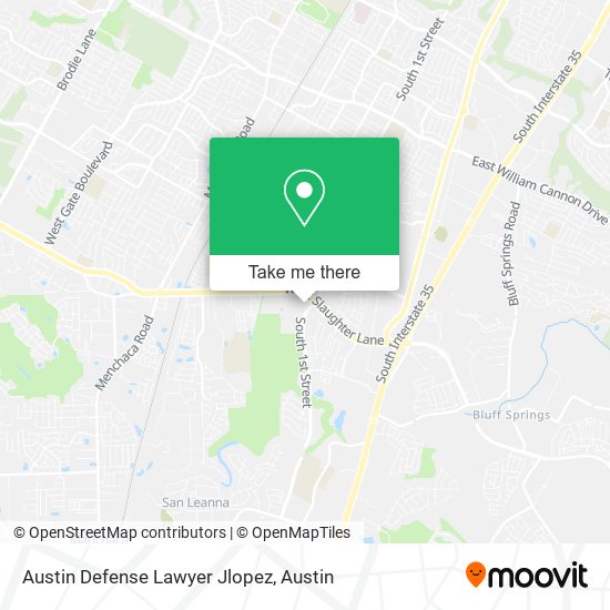 Mapa de Austin Defense Lawyer Jlopez