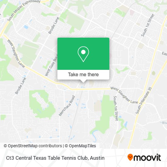 Mapa de Ct3 Central Texas Table Tennis Club