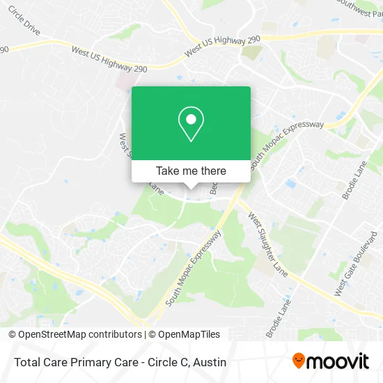 Total Care Primary Care - Circle C map