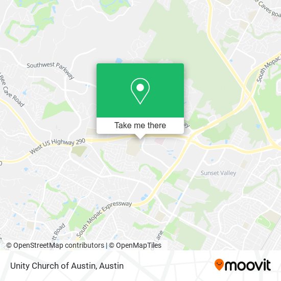 Unity Church of Austin map