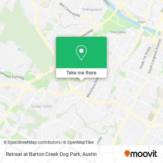 Retreat at Barton Creek Dog Park map