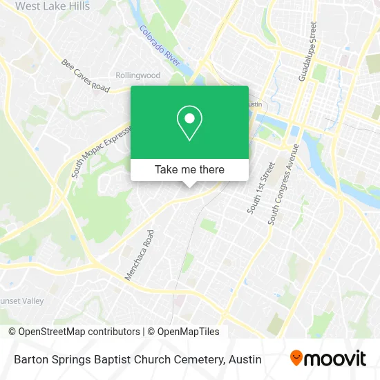 Barton Springs Baptist Church Cemetery map
