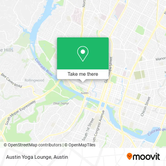 Austin Yoga Lounge map