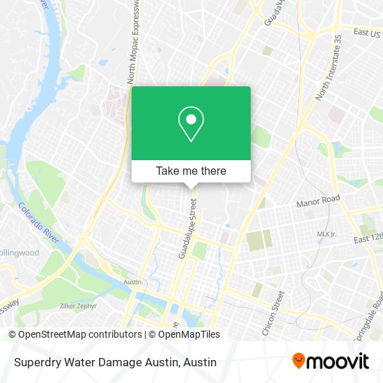 Superdry Water Damage Austin map
