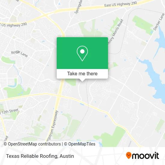 Texas Reliable Roofing map