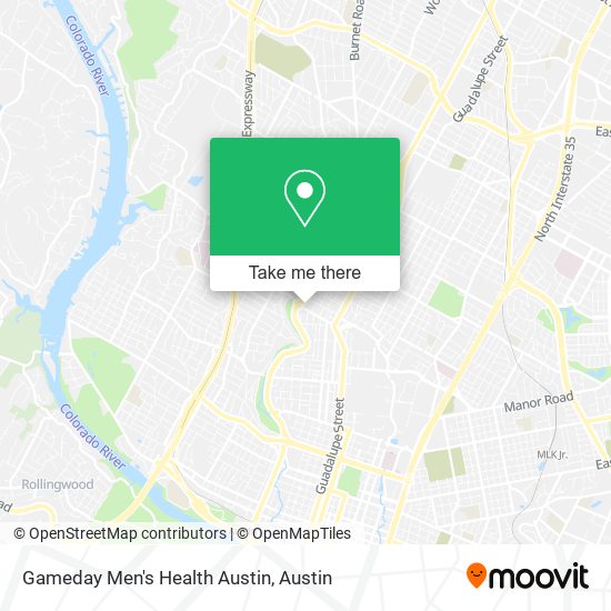 Mapa de Gameday Men's Health Austin