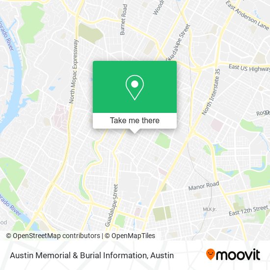 Mapa de Austin Memorial & Burial Information