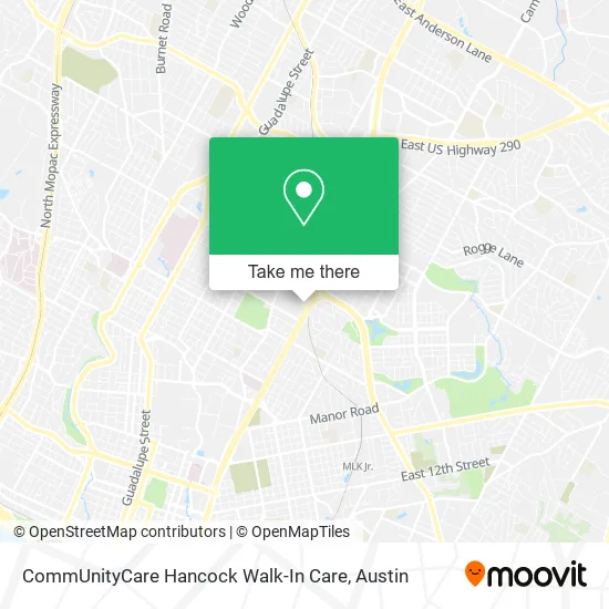 CommUnityCare Hancock Walk-In Care map