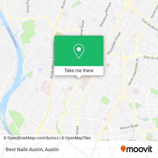Best Nails Austin map