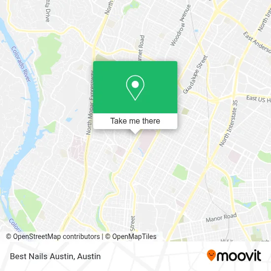 Best Nails Austin map