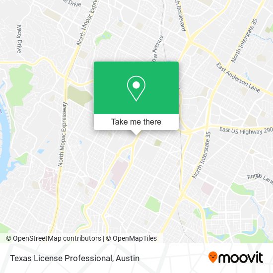 Texas License Professional map