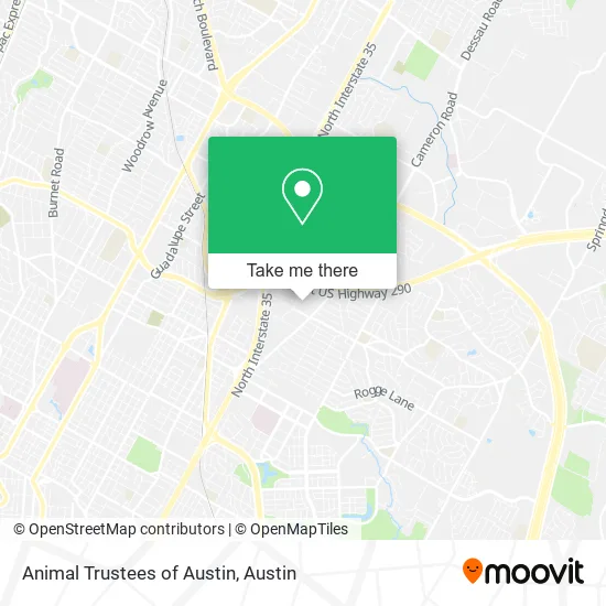 Animal Trustees of Austin map