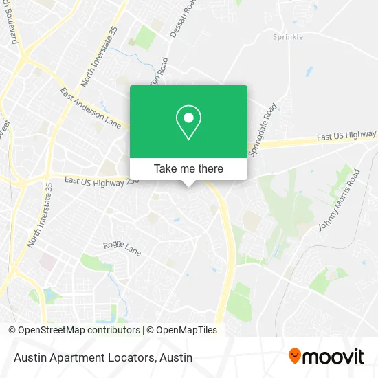 Austin Apartment Locators map