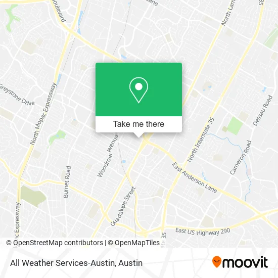 All Weather Services-Austin map