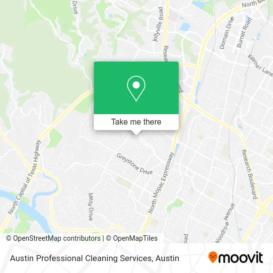 Austin Professional Cleaning Services map