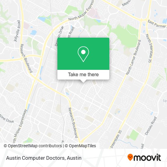 Mapa de Austin Computer Doctors