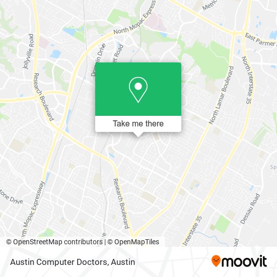 Austin Computer Doctors map