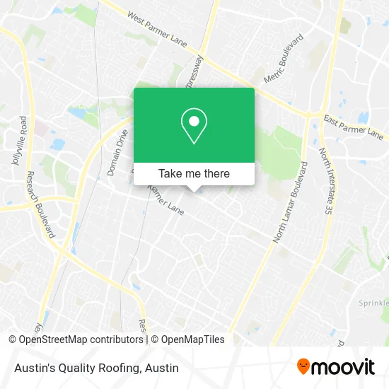 Austin's Quality Roofing map