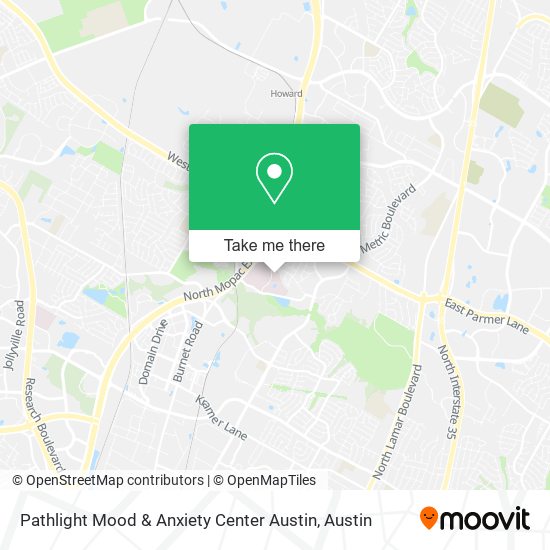 Pathlight Mood & Anxiety Center Austin map