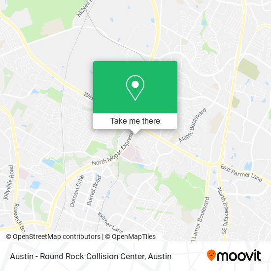 Mapa de Austin - Round Rock Collision Center