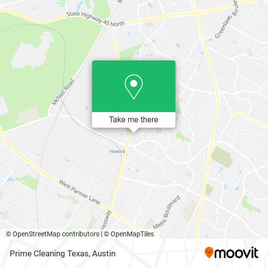 Mapa de Prime Cleaning Texas