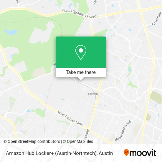Amazon Hub Locker+ (Austin-Northtech) map
