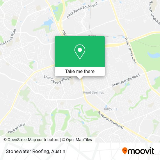 Stonewater Roofing map