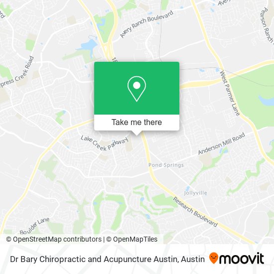 Dr Bary Chiropractic and Acupuncture Austin map