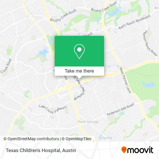 Texas Children's Hospital map