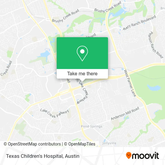 Texas Children's Hospital map