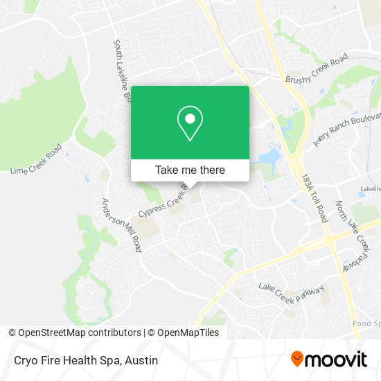 Cryo Fire Health Spa map