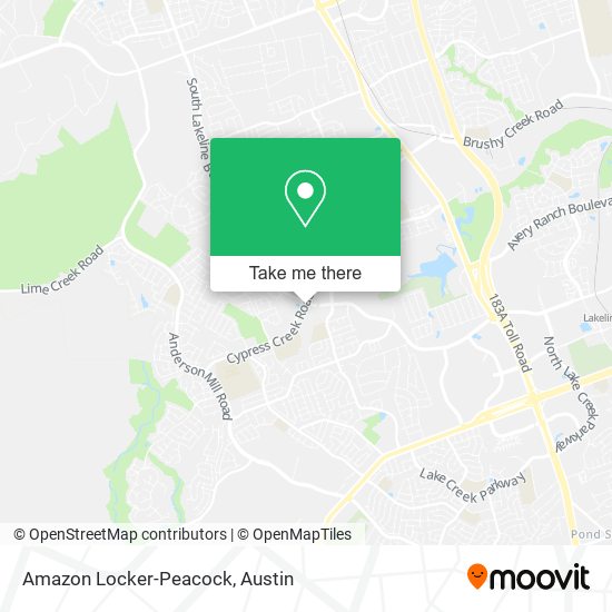 Mapa de Amazon Locker-Peacock