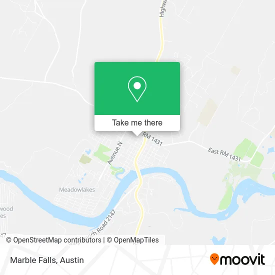 Marble Falls map