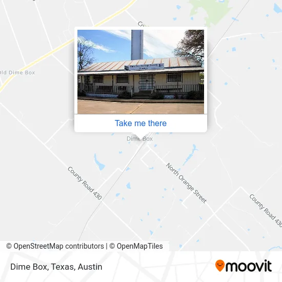 Dime Box, Texas map